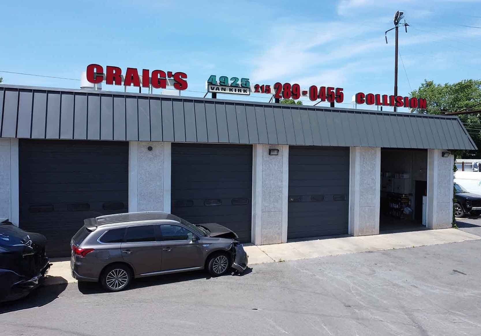 Craig's Collision Center shop exterior in Philadelphia